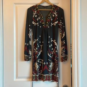 Black Print Dress from Hale Bob